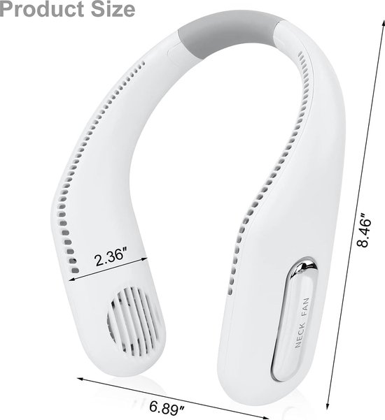 Nekventilator - Nek Ventilator - Nek Ventilator met Koeling - Neck Fan - Nek Fan - Nek Airco - Gezichtsventilator - Hoofd Ventilator - Draagbare Nek Ventilator