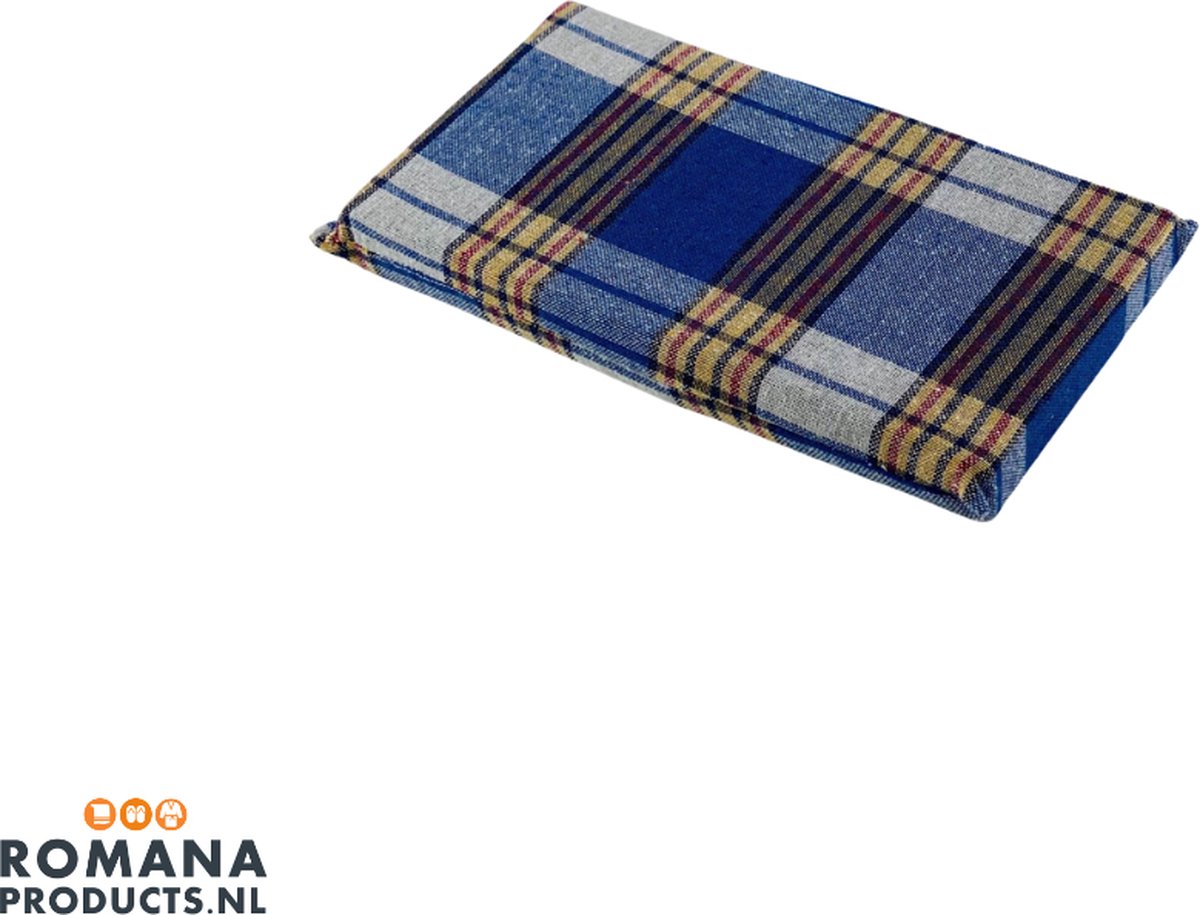Romana Products Hamamkussen Plat - Ideaal Sauna Accessoire - Hoofdsteun - 30cm x 16cm x 4cm - Blauw