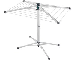 Droogmolen met Voet voor Camping & Thuis - Wasrek Staand - Droogrek Inklapbaar - Wit met Zwart