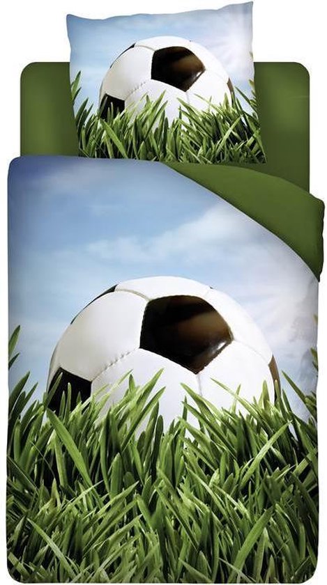 Regeneratief Moreel werk Snoozing Voetbal Dekbedovertrek - Eenpersoons - 140x200/220 cm - Katoen -  Multicolour | bol.com