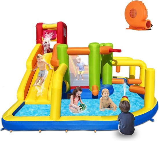Toboganes Acuáticos De 30 Pies Con 2 Bodyboards, Tobogán De Agua Para Cesped Tobogan De Agua De Verano Tobogan De Agua Con Rociador Integrado Para