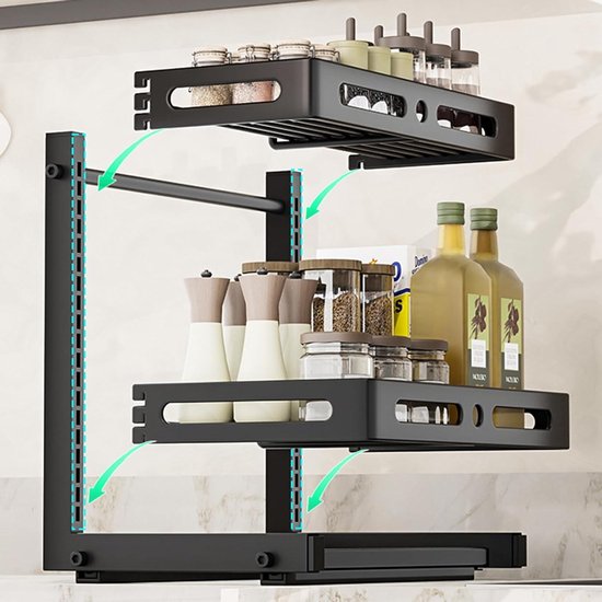 homicozy Keukenorganizer, 2 etages, metalen