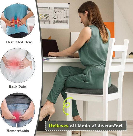 Opblaasbaar donutkussen, ergonomisch zitkussen, orthopedisch zitkussen