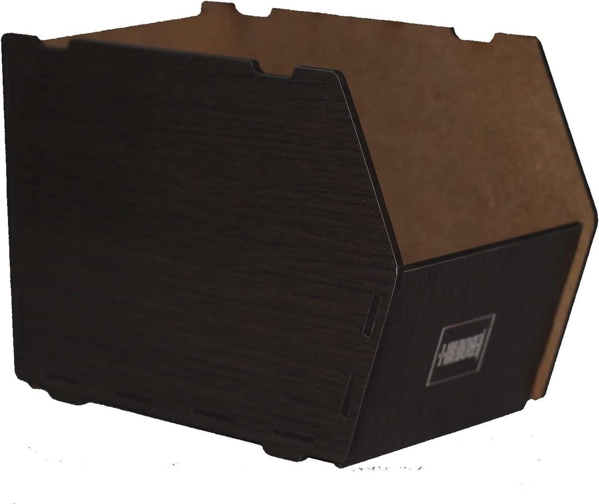Image of 160 x 106 x 87 cm stapelbaar gerecycled MDF-hout 12 stuks - Wengue, duurzaamheid.