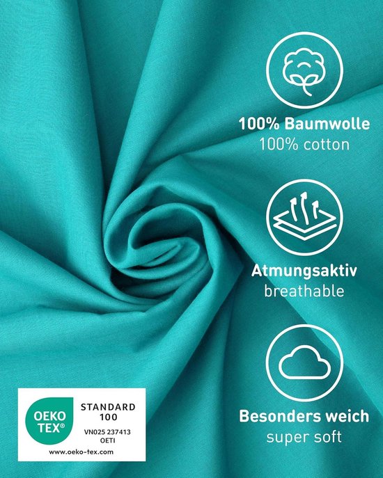 Ultralichte huttenslaapzak katoen - dunne reisslaapzak voor wandelen - compact & zijdezacht - lakenzak 325g met kussencompartiment van Paractim. — afbeelding 5
