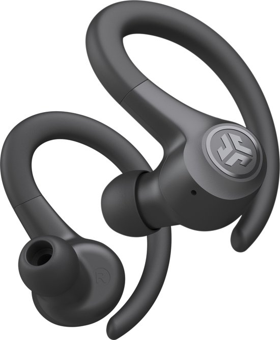 JLab GO Sport Draadloze Oordopjes – Oortjes draadloos - Bluetooth - 35 uur Speeltijd - IP55 Waterbestendig - Aanpasbare EQ3 instellingen - Hardlopen - Zwart