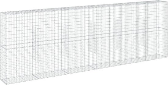 vidaXL - Gabion - 600x50x200 - cm - galvanisé - fer - argent