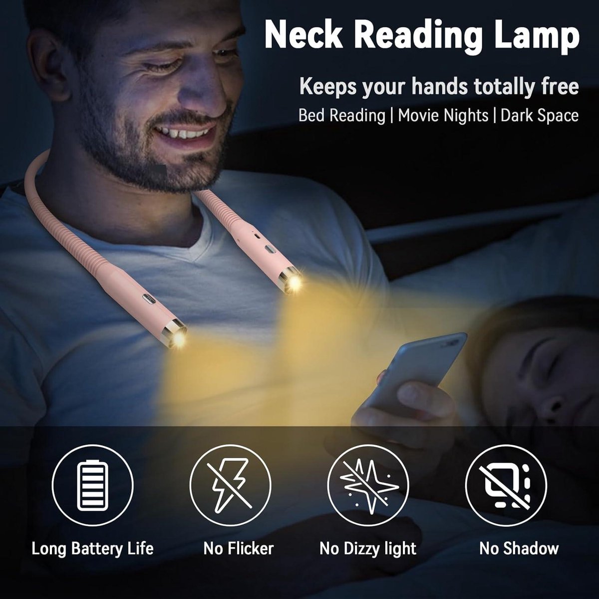 Leeslampje Led nekleeslamp oplaadbaar Grijs | Glocusent | 5419980437211 | Reisboekwinkel De Zwerver