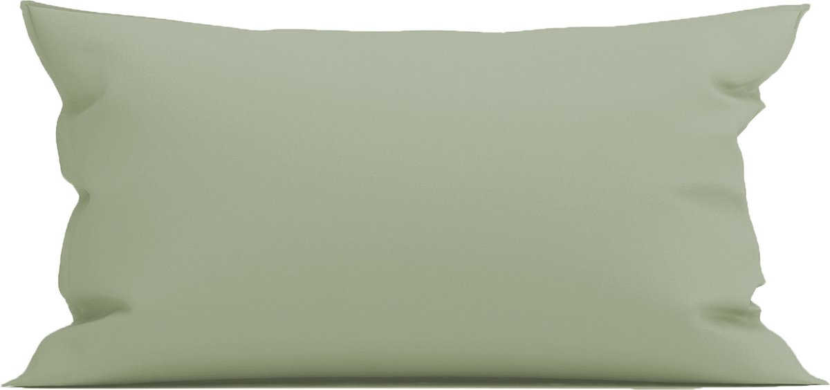 Yellow Kussensloop Percale - Kussenhoes van 40x80 cm - 1 stuk - 100% Katoen-Perkal - Groen