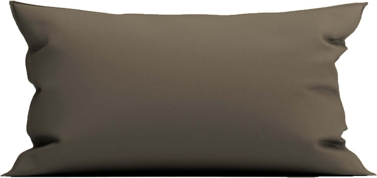 Yellow Kussensloop Percale - Kussenhoes van 40x80 cm - 1 stuk - 100% Katoen-Perkal - Taupe