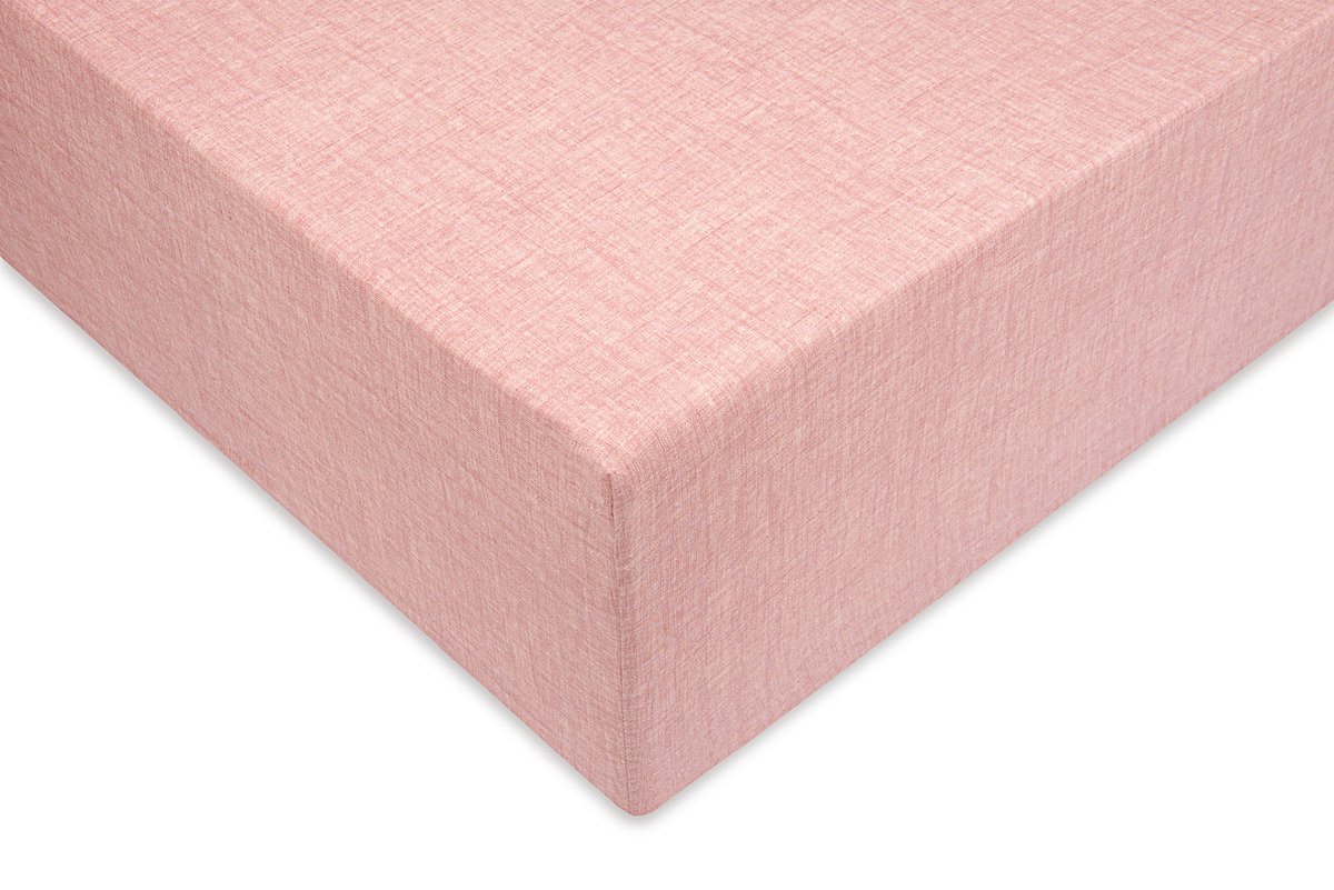 Zohome Lino Hoeslaken - Eenpersoons - Katoen - 90x210-220cm - Rood
