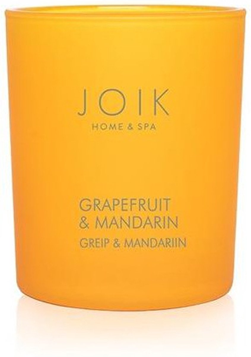Goedkoopste Joik Geurkaars Grapefruit & Mandarin 150 Gram Glas Oranje