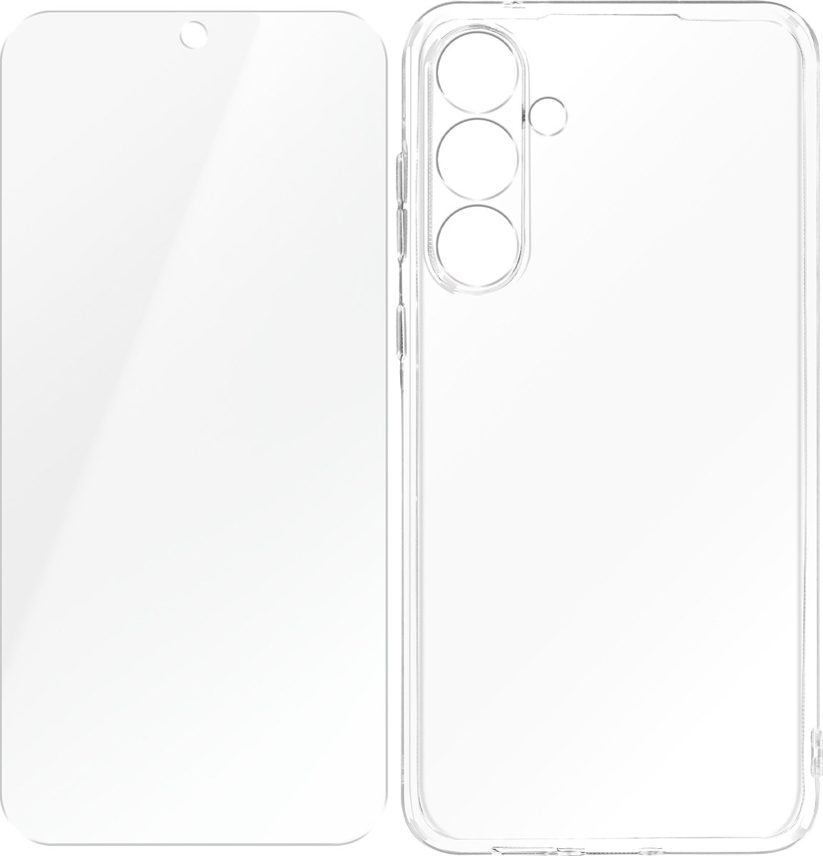 4smarts, Hoes Geschikt voor Samsung Galaxy A55 9H gehard glas, Transparant
