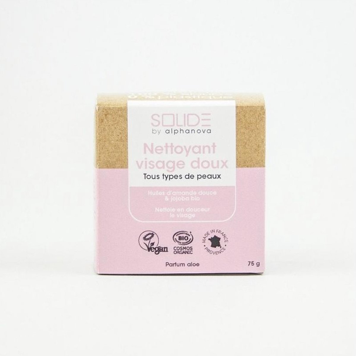 Goedkoopste Alphanova Solide Cleansing bar bio gezicht alle huidtype 75 Gram