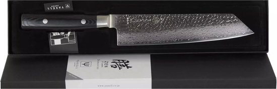 Couteau de chef Yaxell Zen Kiritsuke – 20 cm Acier VG10, 37 couches Damas, Lame martelée