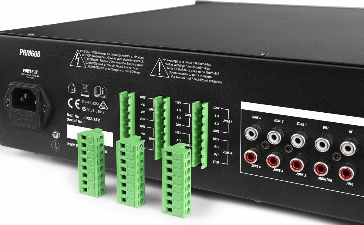 6-zone Bluetooth geluidsinstallatie van Power Dynamics - 12 zwarte plafondspeakers + 360W versterker thumbnail 5