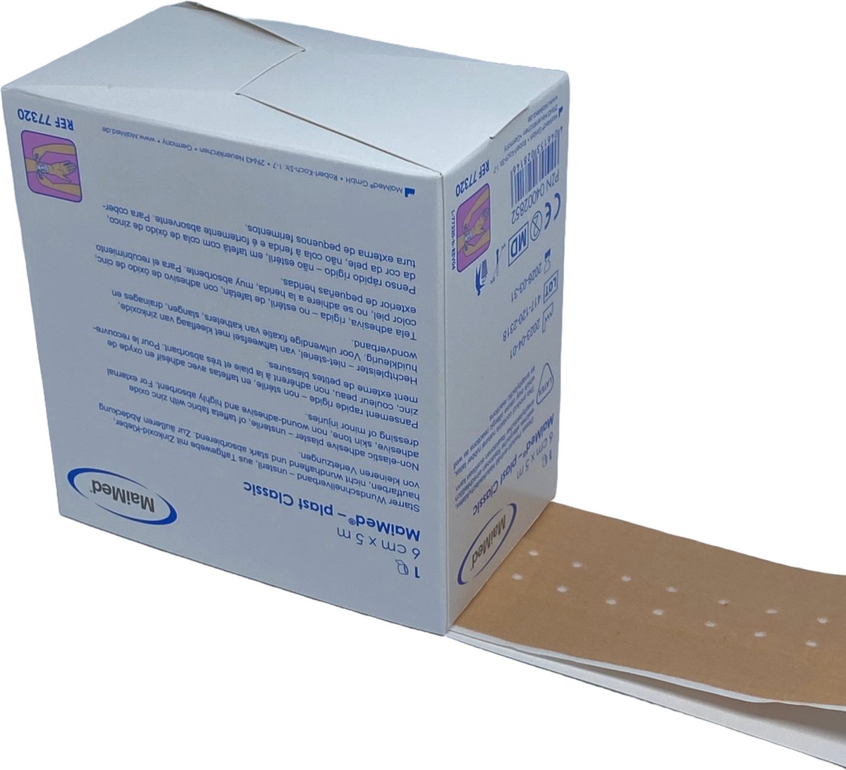 Maimed-plast Classic pleister op rol - 6cm x 5 m