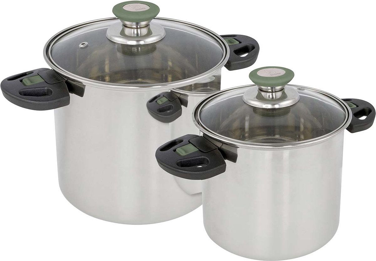 Bo-Camp - pannenset - elegance compact 2 - 2-delig - rvs