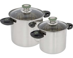 Bo-Camp - Pannenset - Elegance Compact 2 - 2-Delig - RVS