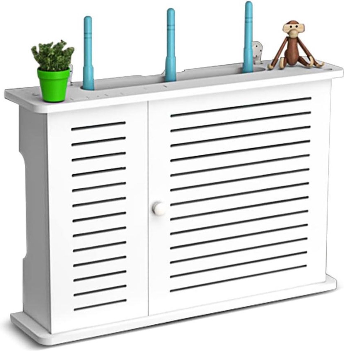 Gatvrije opbergdoos draadloze routerplank TV set top rek wandbehang router - kabel organizer box - opbergdoos