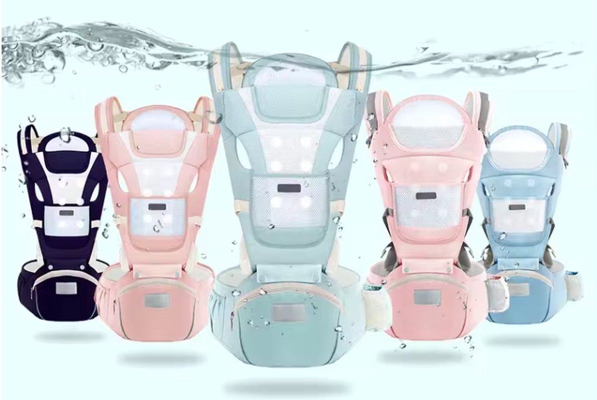 TushBaby gecertificeerde veiligheids heup draagzak voor baby's - Ergonomische taille baby houder/Babyzitje voor pasgeborenen, peuters en kinderen - De originele, hoogwaardige heup draagzak - Grijs