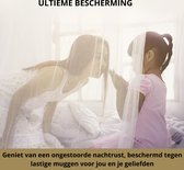 Luxe Klamboe 2 Persoons - Inclusief Bevestigingsmaterialen - Klamboe XXL - Geschikt voor Thuis, - Klamboe Tent - Klamboe 1 persoons - Muggennet - 2 Persoons Bed - Muskieten Net - Kinderkamer