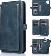 Coque iPhone 15 - Bookcase - Amovible 2 en 1 - Coque arrière - Porte carte - Portefeuille - Simili cuir - Blauw