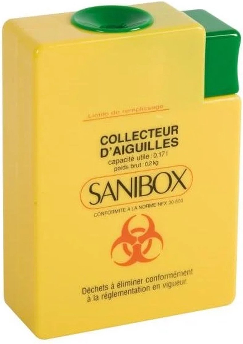 Goedkoopste Naaldcontainer klein - 170ml - Mini SaniBox - Naaldendispenser