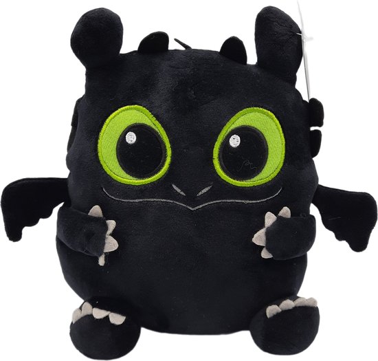 Foto: How to train your dragon hoe tem je een draak squishy knuffel tandloos zwart speelgoed 20 cm 