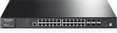 TP-LINK netwerk-switches 24 10/100/1000Mbps RJ45 Ports, 4 combo gigabit SFP Slots, Up to 4 10G SFP+ Slots, 1 Console Port, 63W