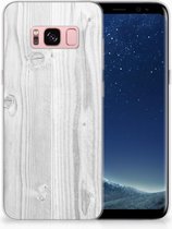 Samsung Galaxy S8 Siliconen Hoesje Design White Wood