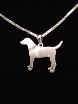 Sierlijke hanger van een labrador, compleet met Venetiaanse ketting