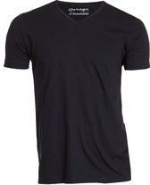 Garage 104 - Regular Fit 2-pack T-shirt V-hals korte mouw zwart XXL 100% katoen