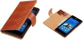 "Bestcases ""Slang"" Bruin Sony Xperia E3 Bookcase Wallet Cover Hoesje"