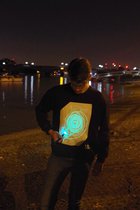 IA Interactief Glow Sweatshirt Super Groen - Zwart (M)