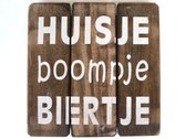 Tekstbord -  Huisje Boompje Biertje (naturel)