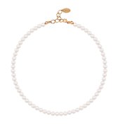ARLIZI 1180 Parelketting - Dames - 925 Zilver Roséverguld - 42 cm - 6 mm - Wit