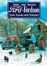 Ford and Fordson sales and service Metalen wandbord 30x40 cm