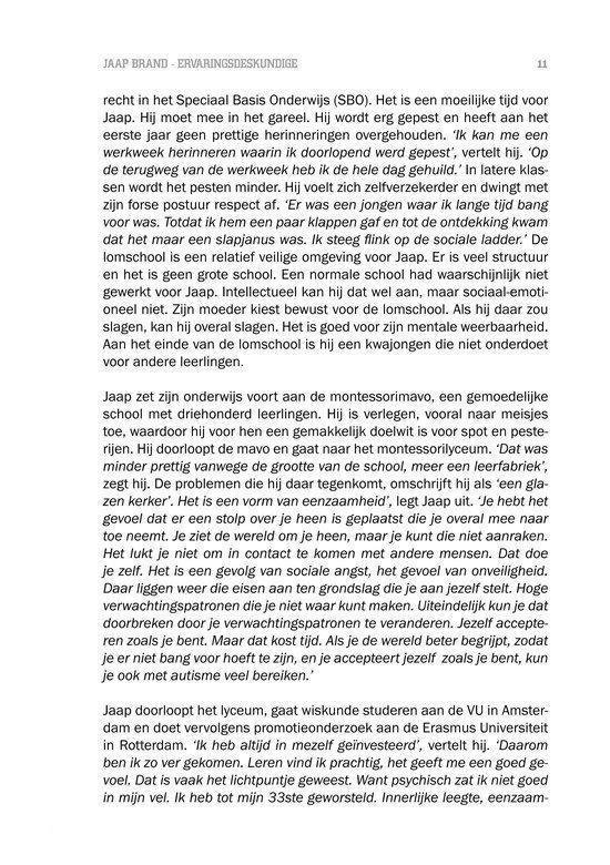 Pagina met tekst, beginnend met 'recht in het Speciaal Basis Onderwijs (SBO).'.