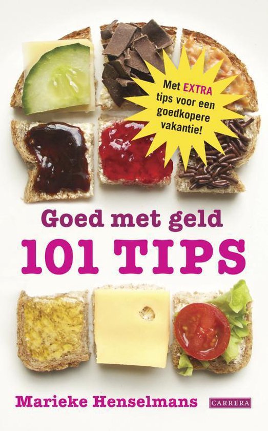 Cover van het boek '101 Tips om geld te besparen' van Marieke Henselmans