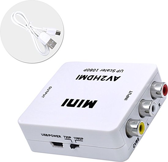 volume Alfabet bal Tulp Naar HDMI Converter - AV | Composiet RCA To HDMI Audio Video Kabel  Adapter | bol.com