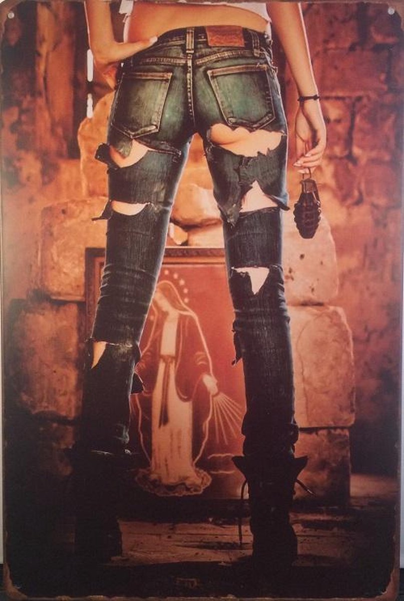 Retro plaat "Jeans"