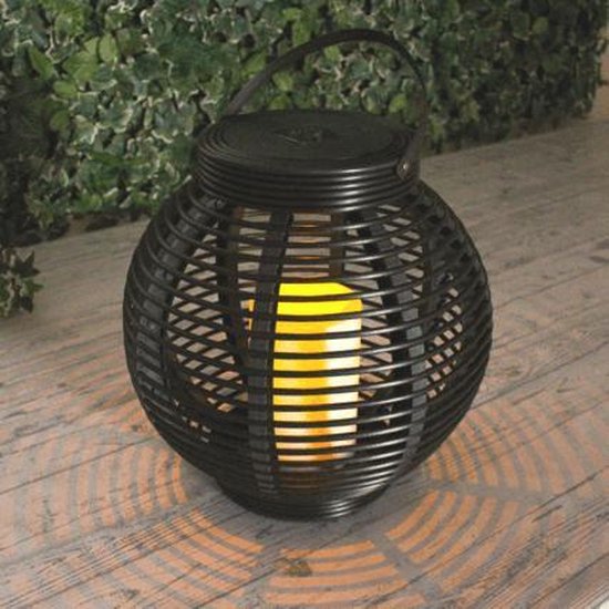 Solar Lantaarn Basket Rotanlook | bol.com
