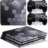 Sony PlayStation 4 PRO Skins PS4 Stickers - Steel Silver (Let op, alleen geschikt voor PS4 PRO versie - zie productafbeelding)