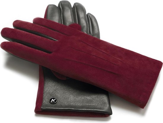 Bewijs lip onderzeeër Napogloves Gevoerde handschoenen Dames Touchscreen handschoenen  Bordeauxrood | bol.com