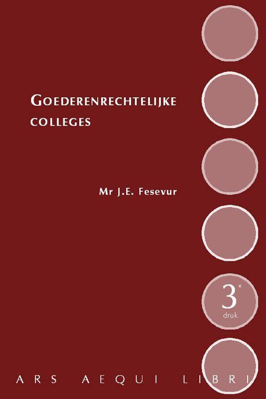 Cover van het boek 'Goederenrechtelijke colleges / druk 3' van J.E. Fesevur