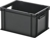 Boîte de rangement / caisse empilable - Polypropylène - 21,5 litres - Noir