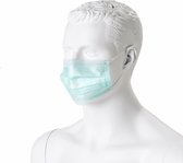 SET à 4 doosjes (200 stuks) - UNIVERSEEL Non-woven mondmasker - 3-laags - met loops - kleur WIT - Hygiëne - Bacteriën