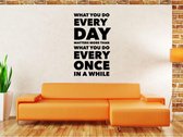 Muursticker - What You Do Every Day - 58x96 - Zwart