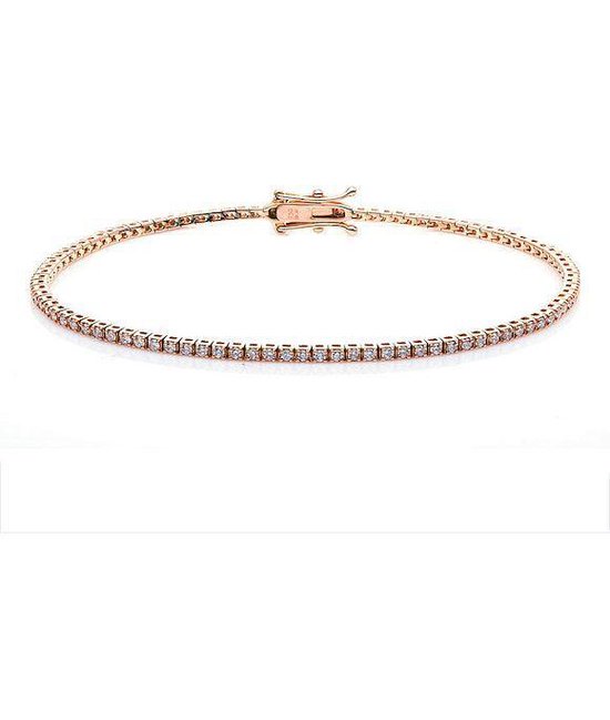 Armband met diamanten armband - 18K 750 / - rose goud - 0.93 ct. | bol.com
